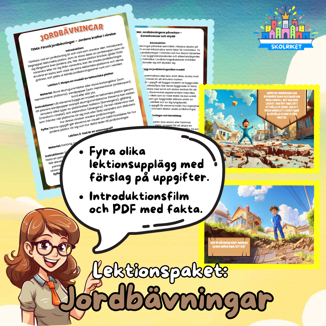 Lektionspaket: Jordbävningar