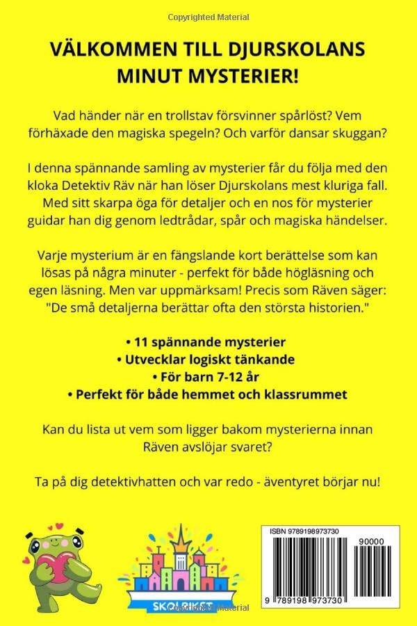 Minut Mysterier i Djurskolan: 11 Magiska Fall att Lösa! Fysisk Bok